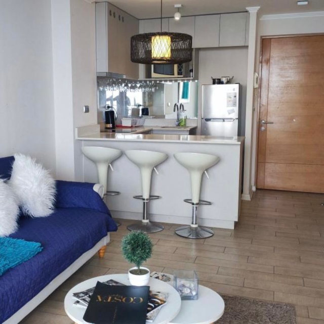 Concón / Arriendo Depto Amoblado 1D 1B Vista Al Mar