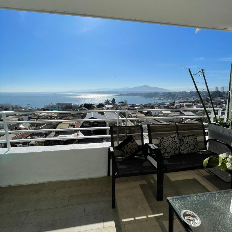 Concón / Arriendo Depto Amoblado 1D 1B Vista Al Mar