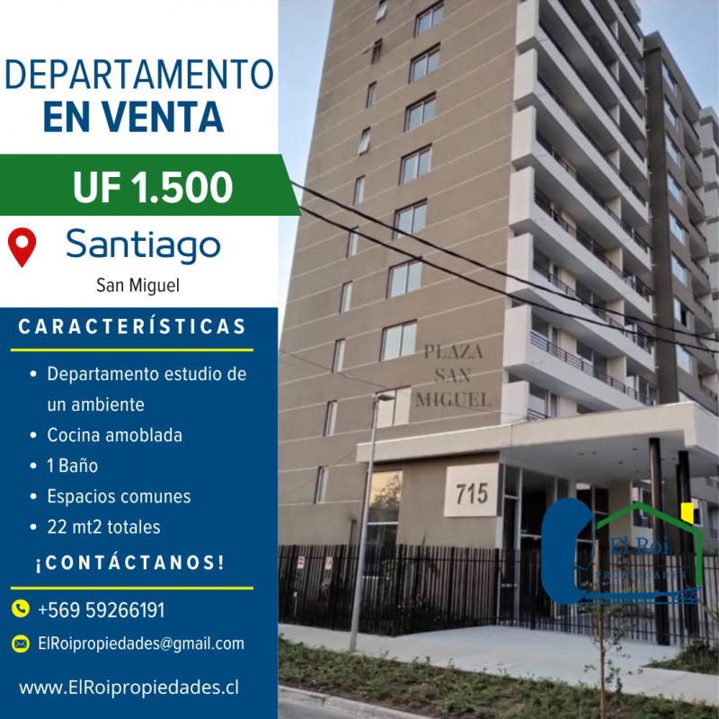 Fotografía de Departamento Estudio Primer Piso Amoblado – Santiago