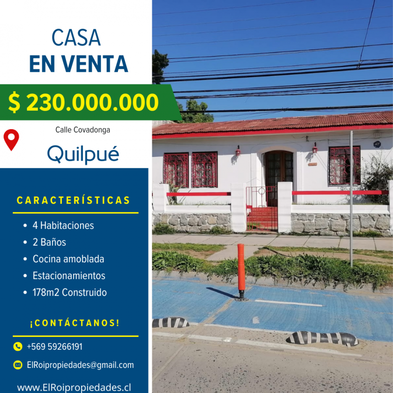 Fotografía de Casa Amplia de un Piso – Quilpué