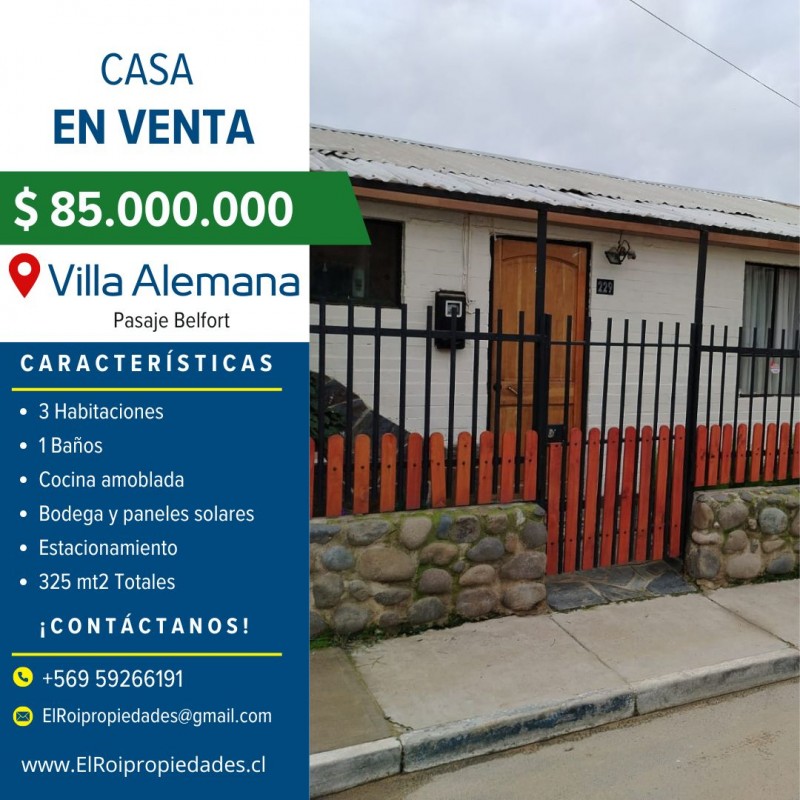 Fotografía de Amplia Casa de un Piso – Villa Alemana