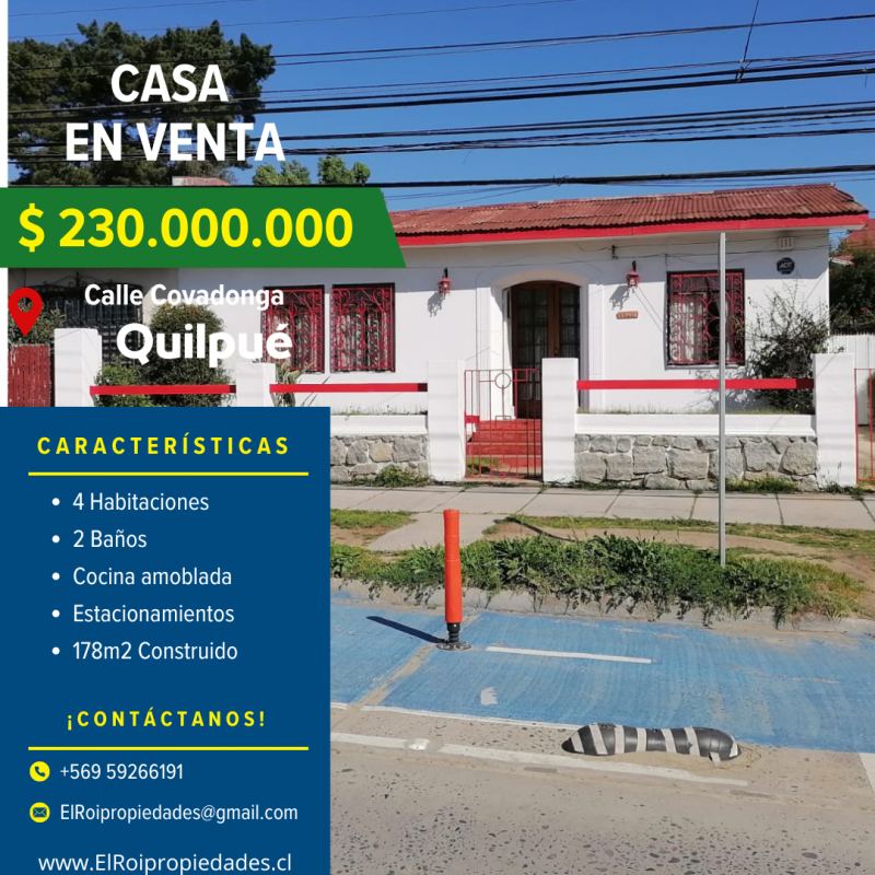 Casa Amplia de un Piso – Quilpué