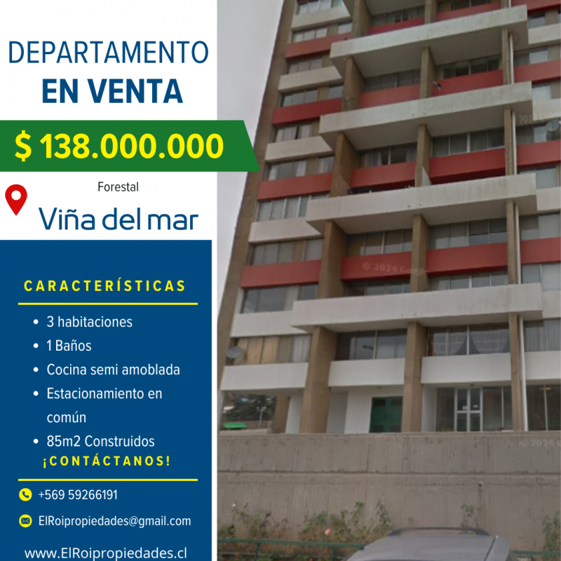 Fotografía de Amplio Departamento en Octavo Piso – Forestal