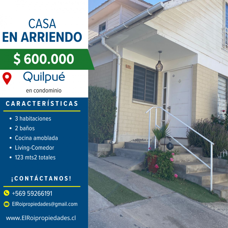 Fotografía de Casa de Dos Pisos en Condominio – Quilpué