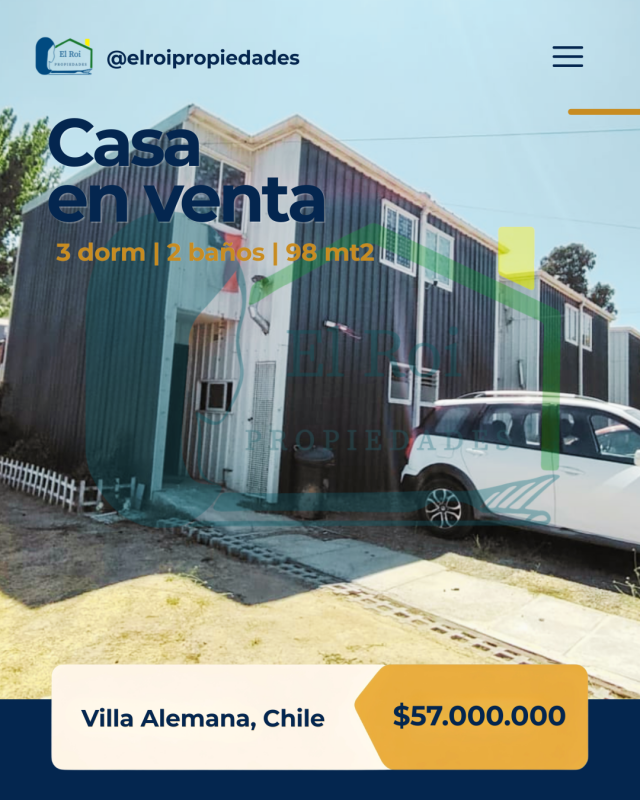 Fotografía de Casa de Dos Pisos en Condominio Cerrado – Villa Alemana