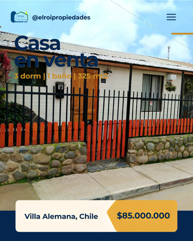 Fotografía de Amplia Casa de un Piso – Villa Alemana