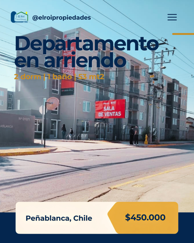Fotografía de Departamento en Primer Piso en Arriendo – Peñablanca