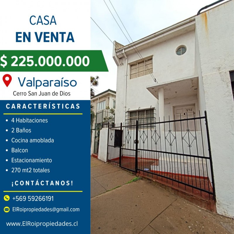 Fotografía de Amplia Casa de Dos Pisos – Cerro San Juan de Dios