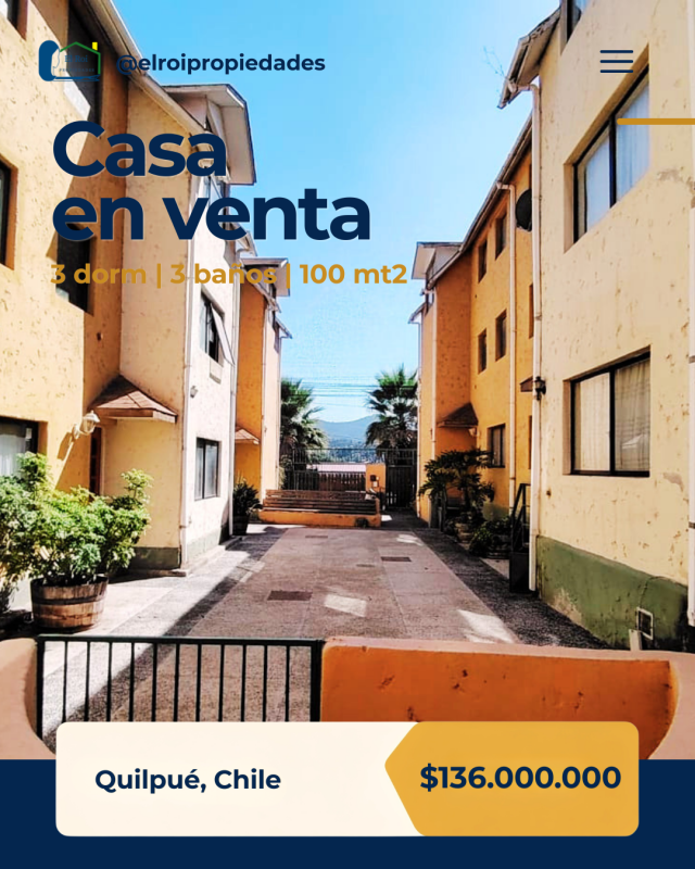 Fotografía de Casa de Tres Pisos en Condominio – Quilpué