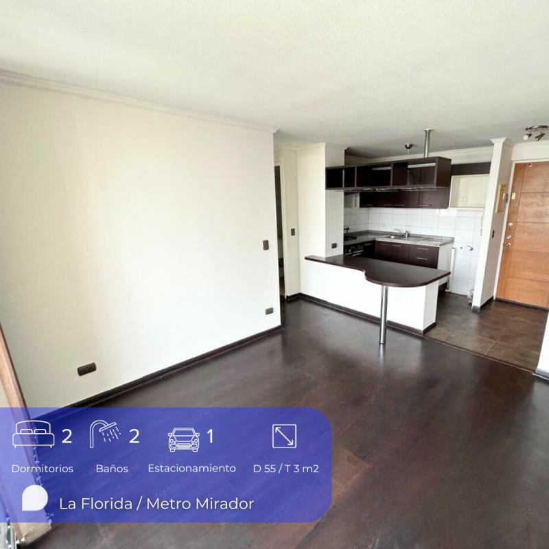 Bello Departamento 2D+2B+Terraza+Est+ Bod