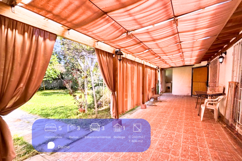 Gran Casa de Campo Urbana en el Centro de Paine
