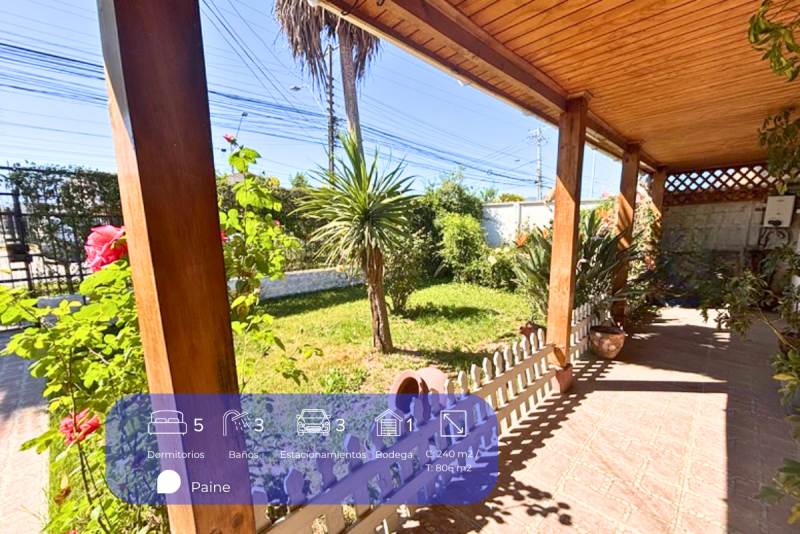 Gran Casa de Campo Urbana en el Centro de Paine
