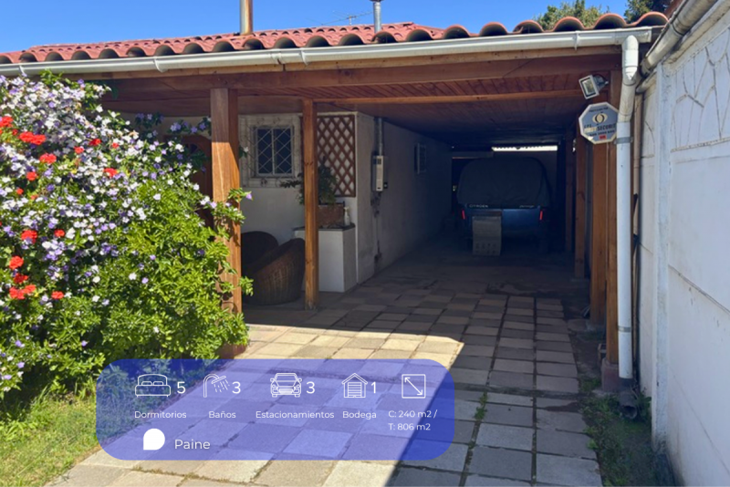 Gran Casa de Campo Urbana en el Centro de Paine
