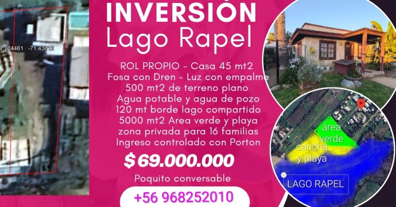 Fotografía de Vendo Casa Turística Con Acceso Al Lago Rapel