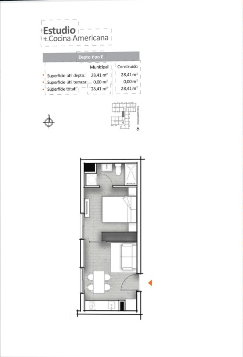 Departamento en Venta 1D 1B 1Est en Quinta Normal
