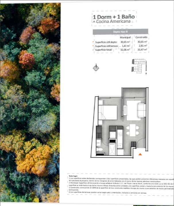 Departamento en Venta 1D 1B 1Est en Quinta Normal