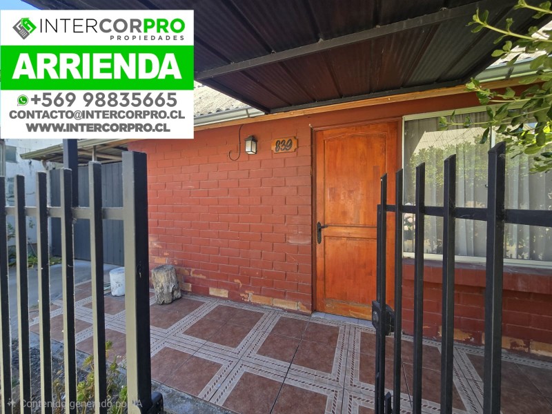 Se Arrienda Casa en Sector Bombero Garrido, Curicó