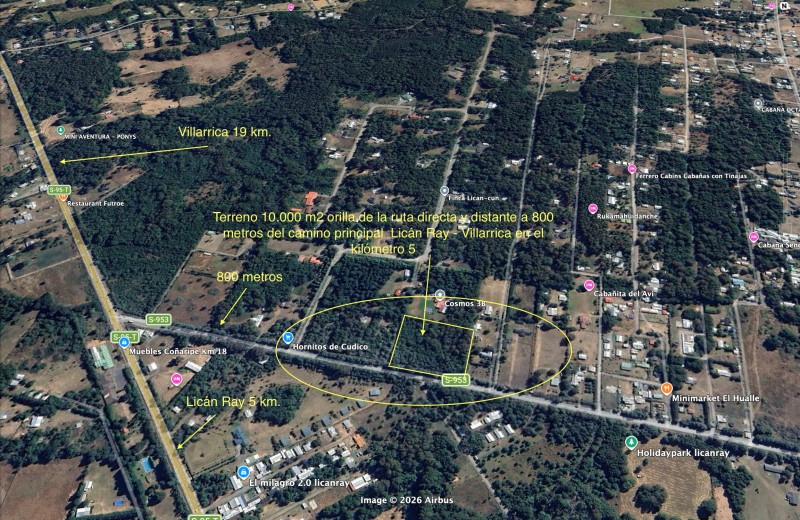 5 Km Licán Ray 10.000M2 Orilla Camino Pino Huacho 200 M Ruta