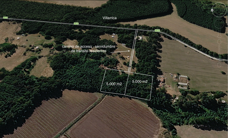 5,5 Km de Villarrica, Sector Collico Camino Licán Ray