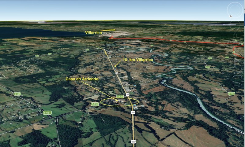 10 Km de Villarrica Casa en Arriendo 3 Hab , 1 Baños