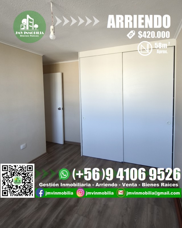 Arriendo Depto. 2D y 1B Con Estacionamiento. Chillán