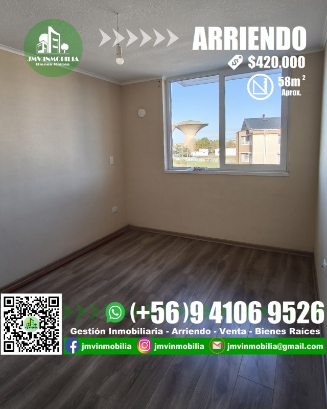 Arriendo Depto. 2D y 1B Con Estacionamiento. Chillán