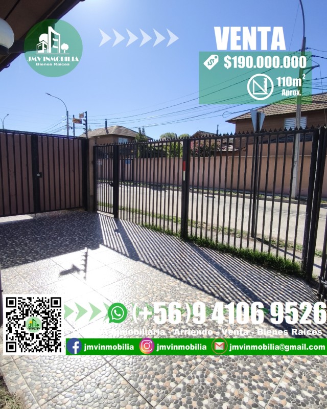 Vendo Casa Barrio Toledo 4D, 4B Con Estacionamiento. Chillán