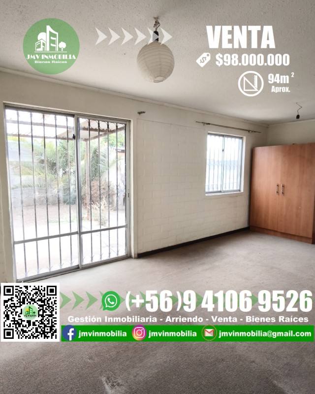 Vendo Casa Villa Doña Rosa de 3D y 2B Con Patio. Chillán