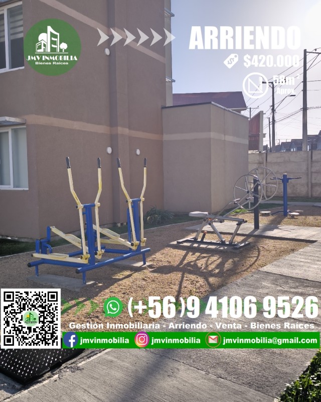 Arriendo Depto. 2D y 1B Con Estacionamiento. Chillán