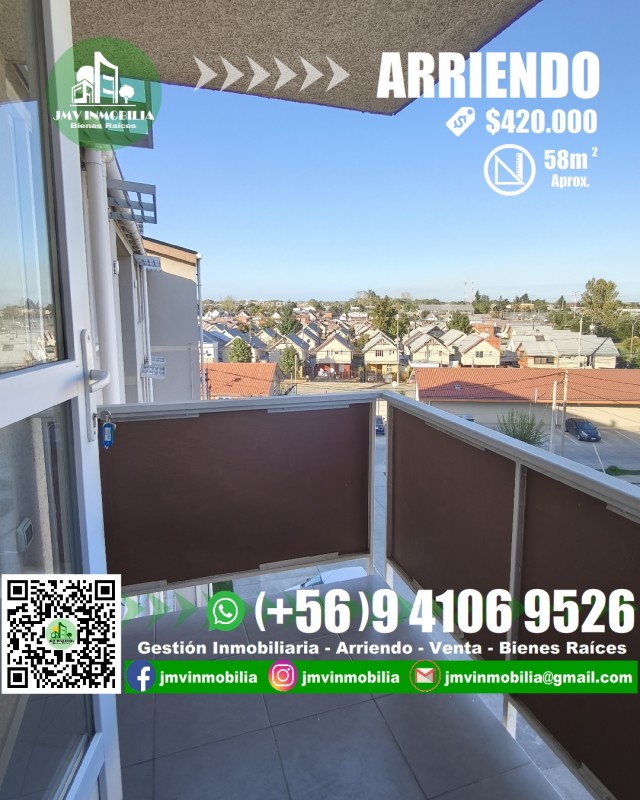 Arriendo Depto. 2D y 1B Con Estacionamiento. Chillán