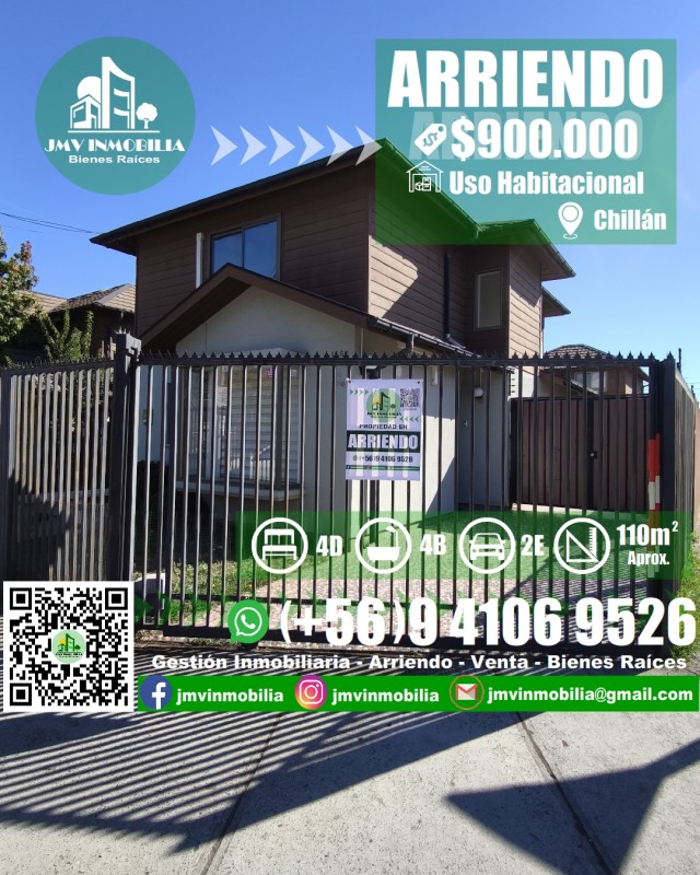 Fotografía de Arriendo Casa 4D y 4B en Esquina. Chillán