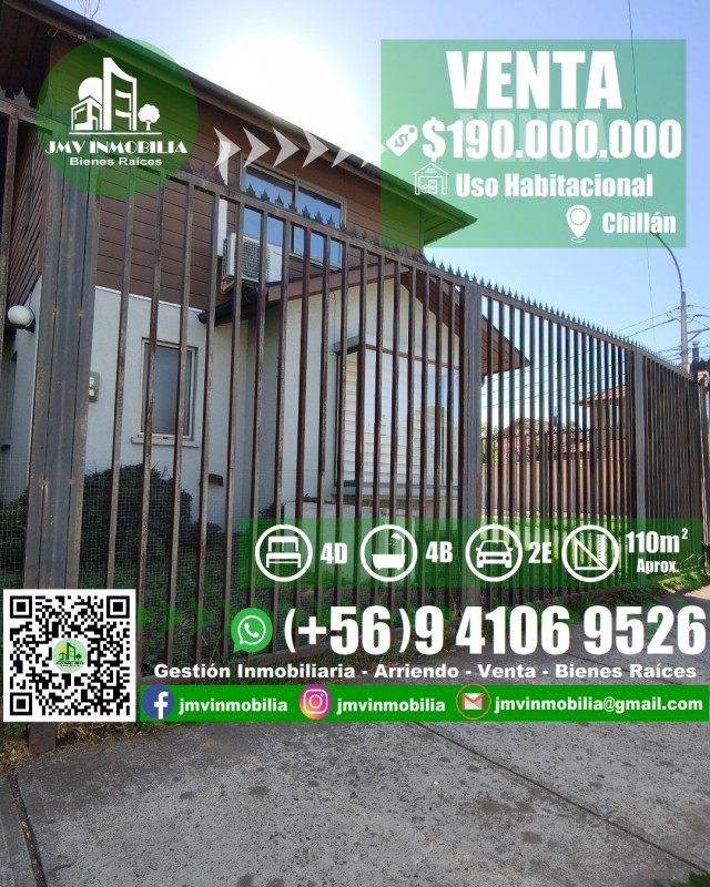 Fotografía de Vendo Casa Barrio Toledo 4D, 4B Con Estacionamiento. Chillán