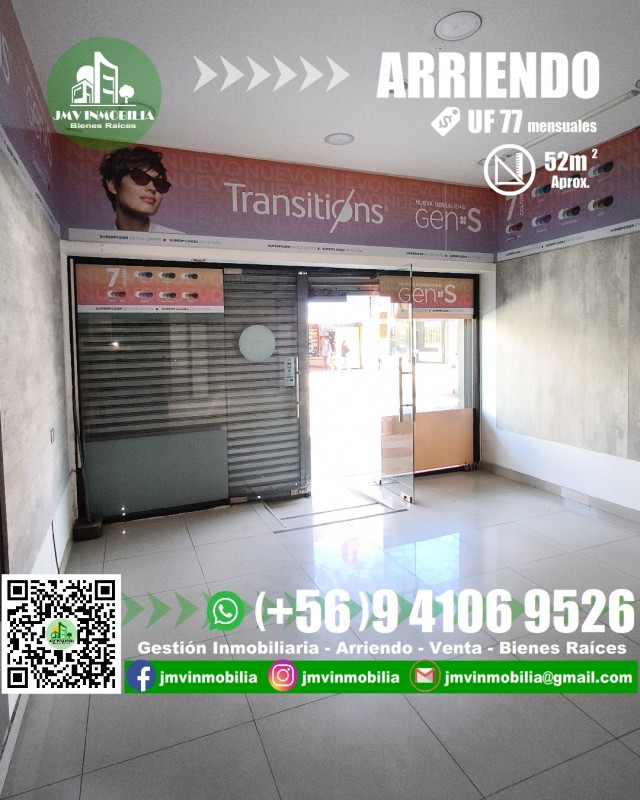 Arriendo Local Comercial Céntrico en Chillán.