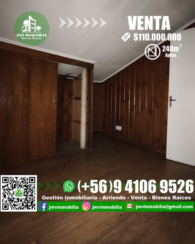Vendo Casa Villa Magisterio 5D, 1B Estacionamiento. Chillán
