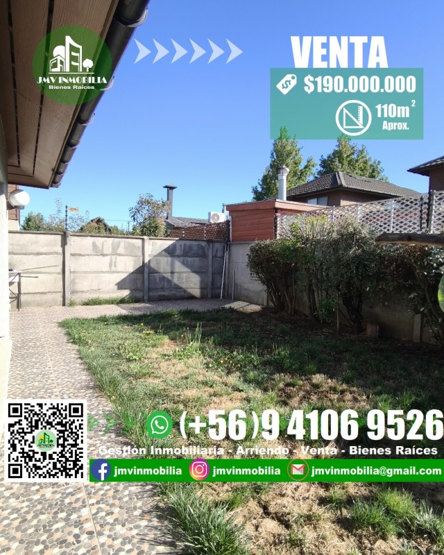 Vendo Casa Barrio Toledo 4D, 4B Con Estacionamiento. Chillán