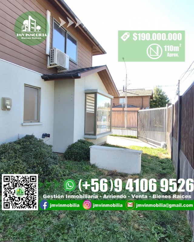 Vendo Casa Barrio Toledo 4D, 4B Con Estacionamiento. Chillán