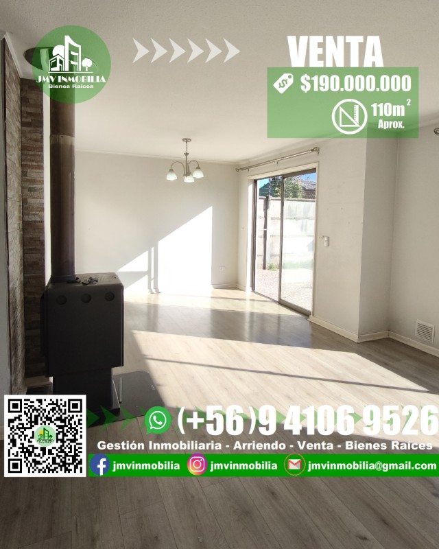 Vendo Casa Barrio Toledo 4D, 4B Con Estacionamiento. Chillán