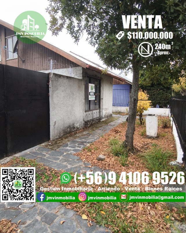 Vendo Casa Villa Magisterio 5D, 1B Estacionamiento. Chillán