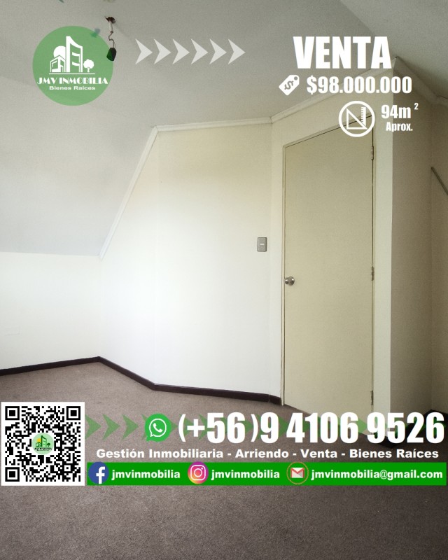 Vendo Casa Villa Doña Rosa de 3D y 2B Con Patio. Chillán