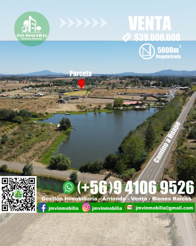 Vendo Parcela 5.000M2 Pasos de Camino Principal. Chillán