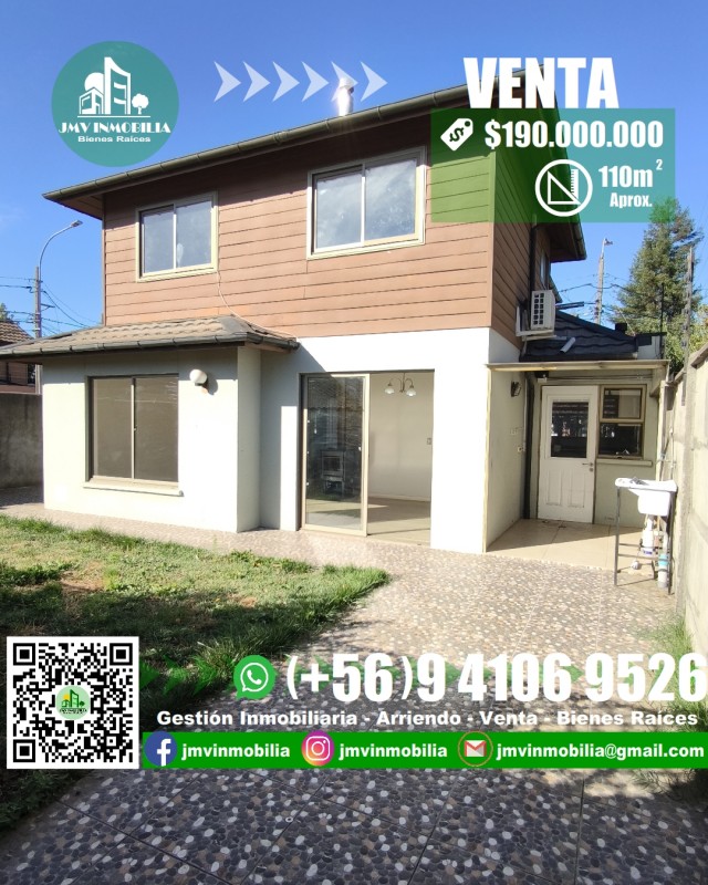 Vendo Casa Barrio Toledo 4D, 4B Con Estacionamiento. Chillán