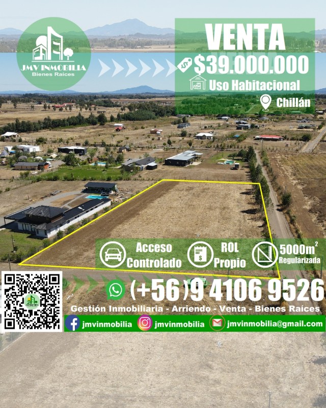 Fotografía de Vendo Parcela 5.000M2 Pasos de Camino Principal. Chillán