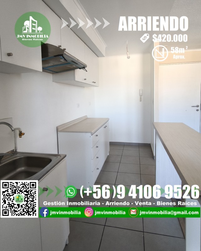 Arriendo Depto. 2D y 1B Con Estacionamiento. Chillán
