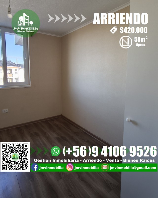 Arriendo Depto. 2D y 1B Con Estacionamiento. Chillán