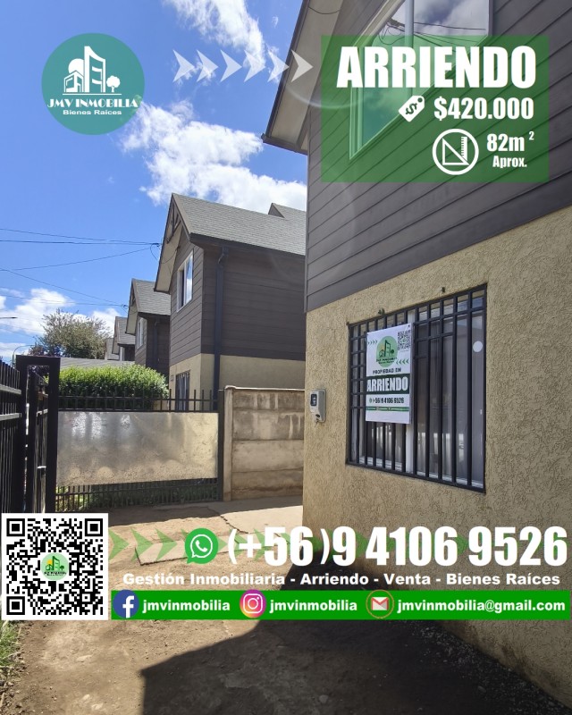 Arriendo Casa 3D y 2B Con Estacionamiento. Chillán