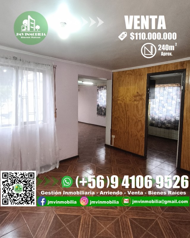 Vendo Casa Villa Magisterio 5D, 1B Estacionamiento. Chillán