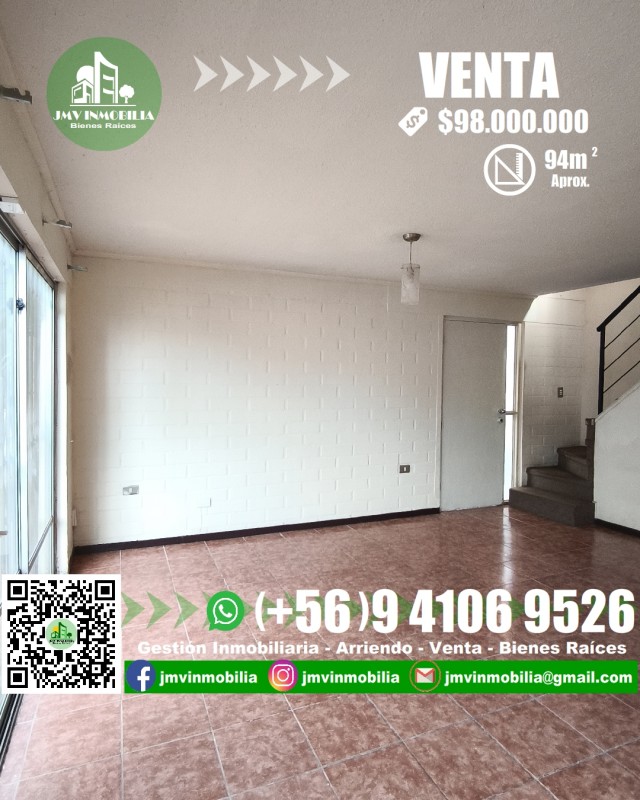Vendo Casa Villa Doña Rosa de 3D y 2B Con Patio. Chillán