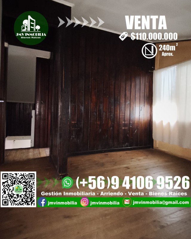 Vendo Casa Villa Magisterio 5D, 1B Estacionamiento. Chillán
