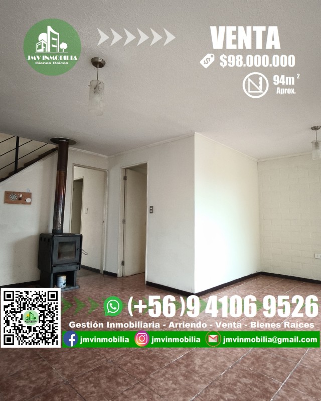 Vendo Casa Villa Doña Rosa de 3D y 2B Con Patio. Chillán