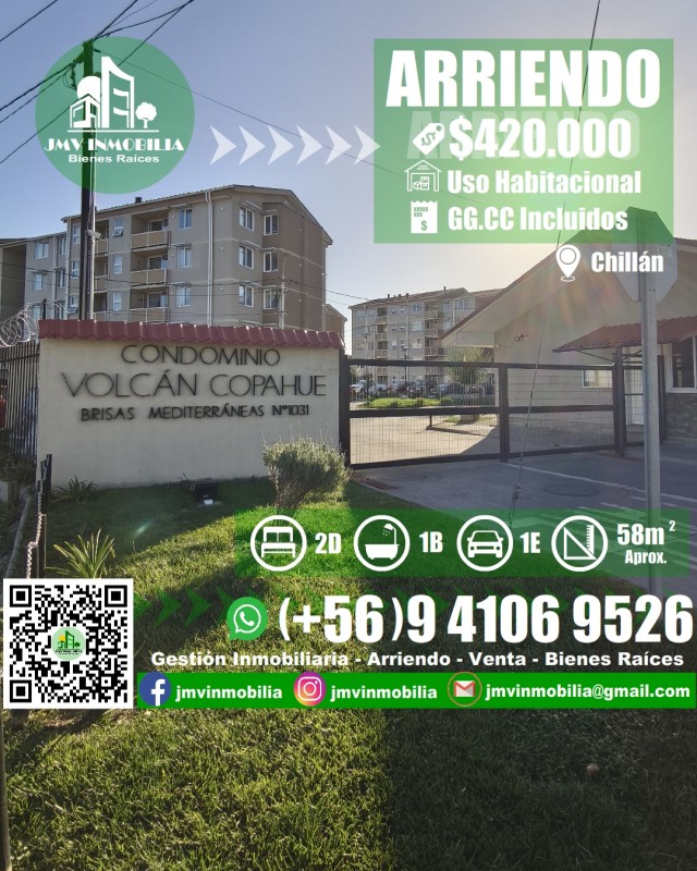 Fotografía de Arriendo Depto. 2D y 1B Con Estacionamiento. Chillán